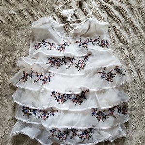 Ruffle embroidered shirt